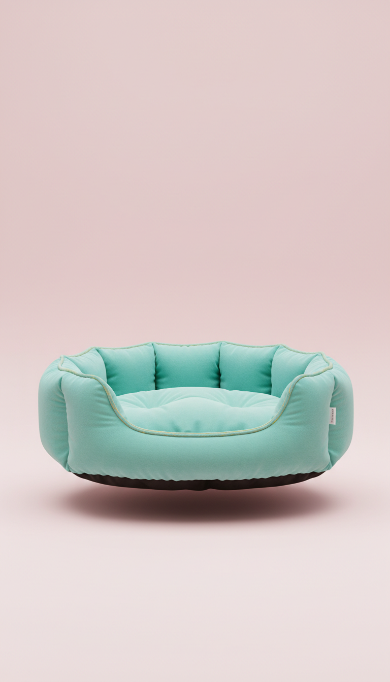 Velvet Lounge Bed With Piping