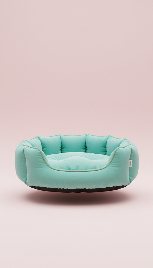 Velvet Lounge Bed With Piping